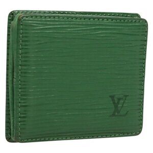 LOUIS VUITTON Epi Porte Monnaie Boite Coin Purse Green